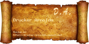 Drucker Arnolda névjegykártya